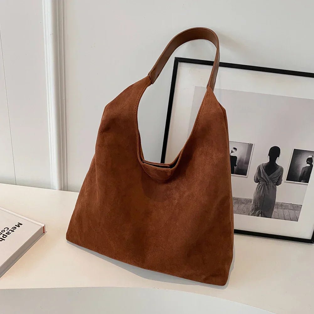 Vorina Luxury FashionSuede Tote Bag