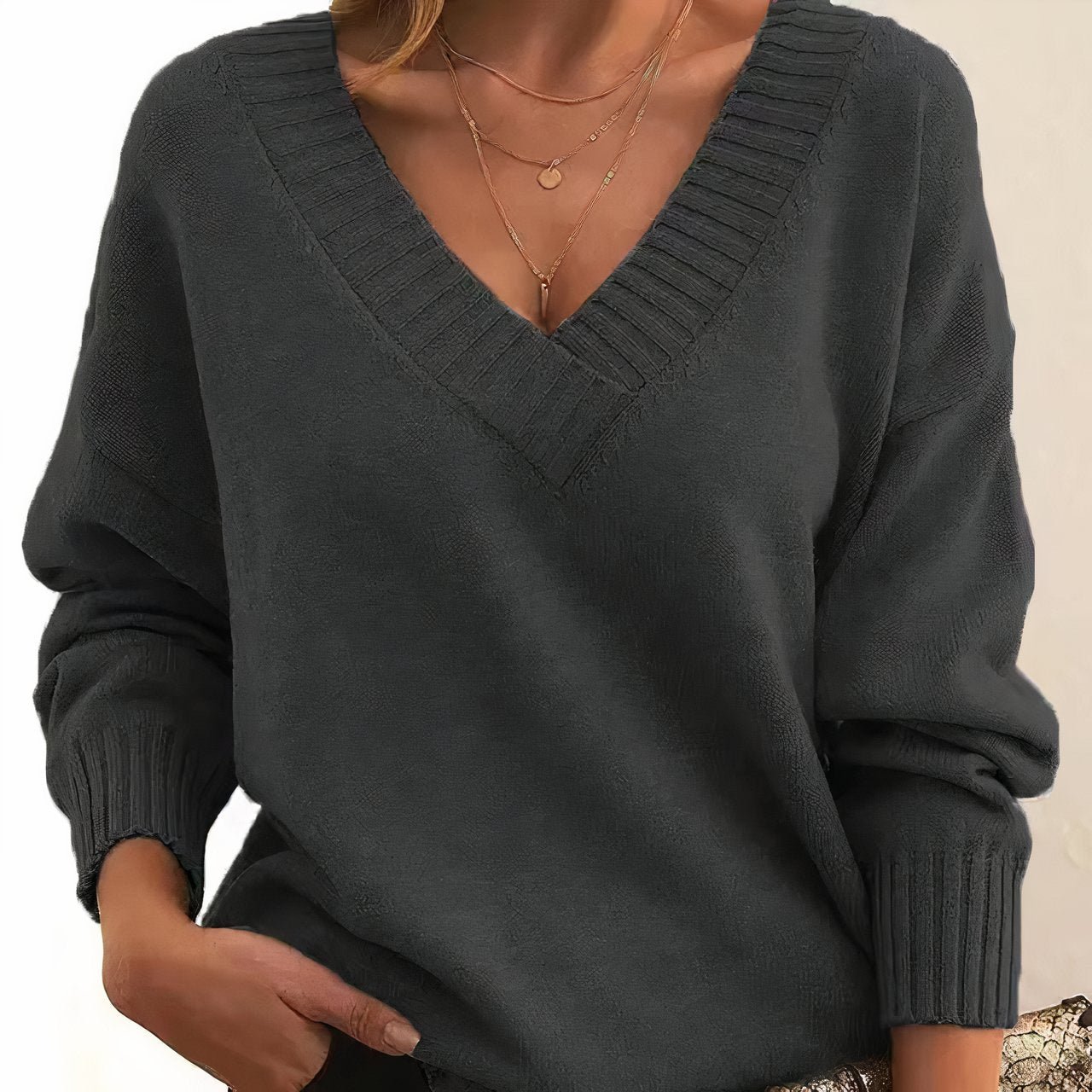 VORINAV - Neck Knit SweaterWomen's Sweaters