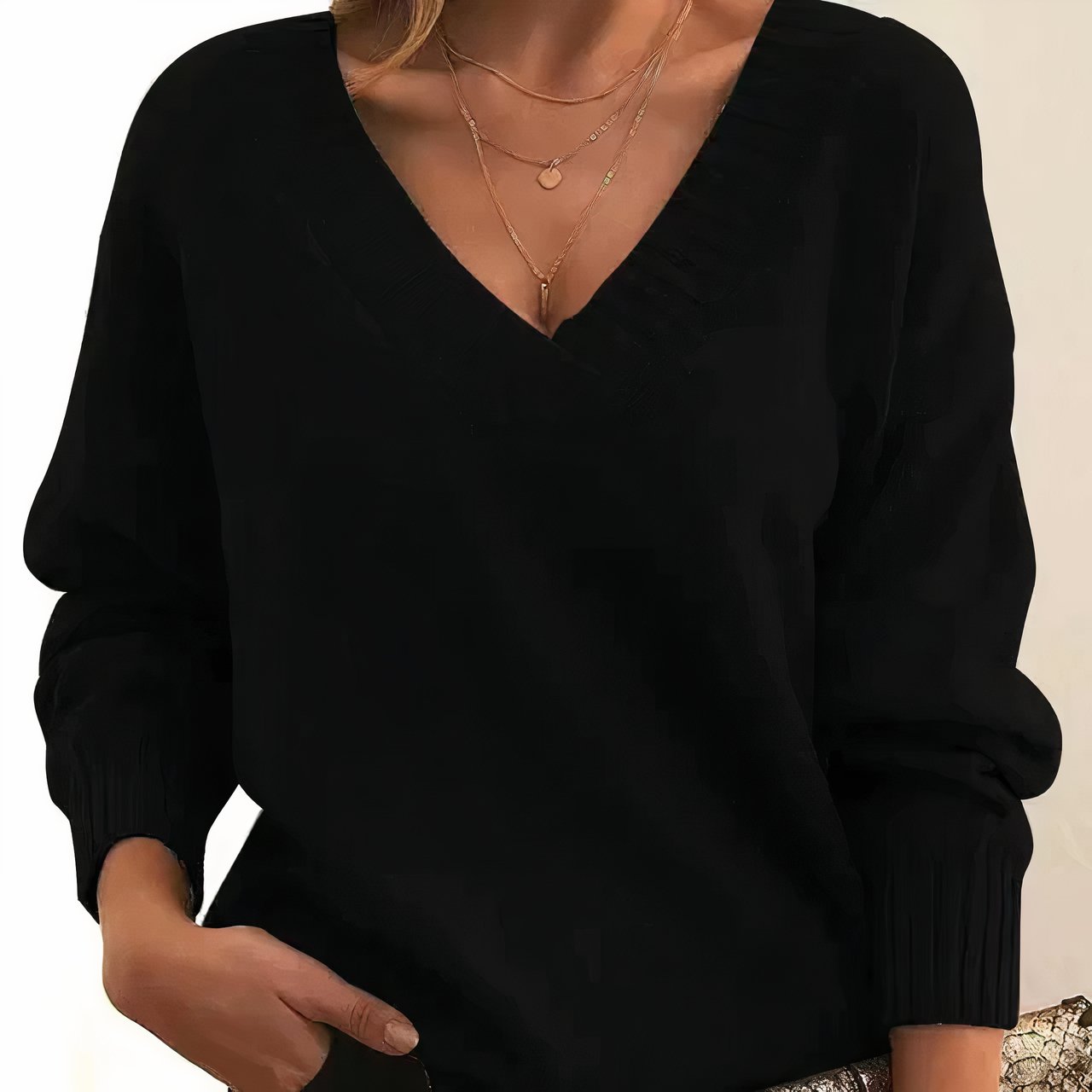 VORINAV - Neck Knit SweaterWomen's Sweaters