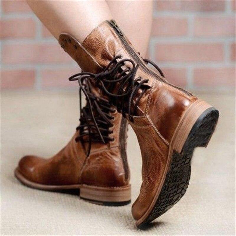 VORINAVintage Lace - Up Leather Bootsboots