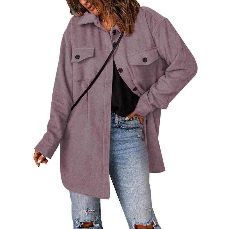 Vorina Luxury FashionWomen's Casual Woolen CoatCoats