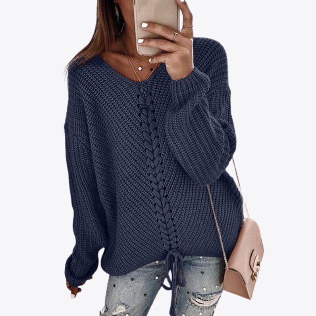 Vorina Luxury FashionWomen's Loose Knit TopWomen's Sweaters